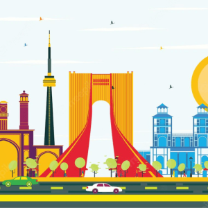 تصویر گرافیکی تهران فرمت لایه باز ایلاستریتور