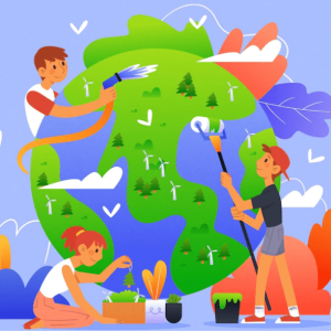 تصویر گرافیکی زمین پاک فرمت لایه باز ایلاستریتور