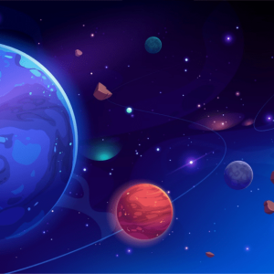 بک گراند گرافیکی طرح فضا فرمت لایه باز ایلاستریتور